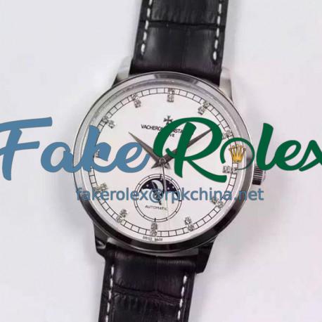 Replica Vacheron Constantin Patrimony 81180 Stainless Steel Diamonds & White Dial Swiss 2450SC