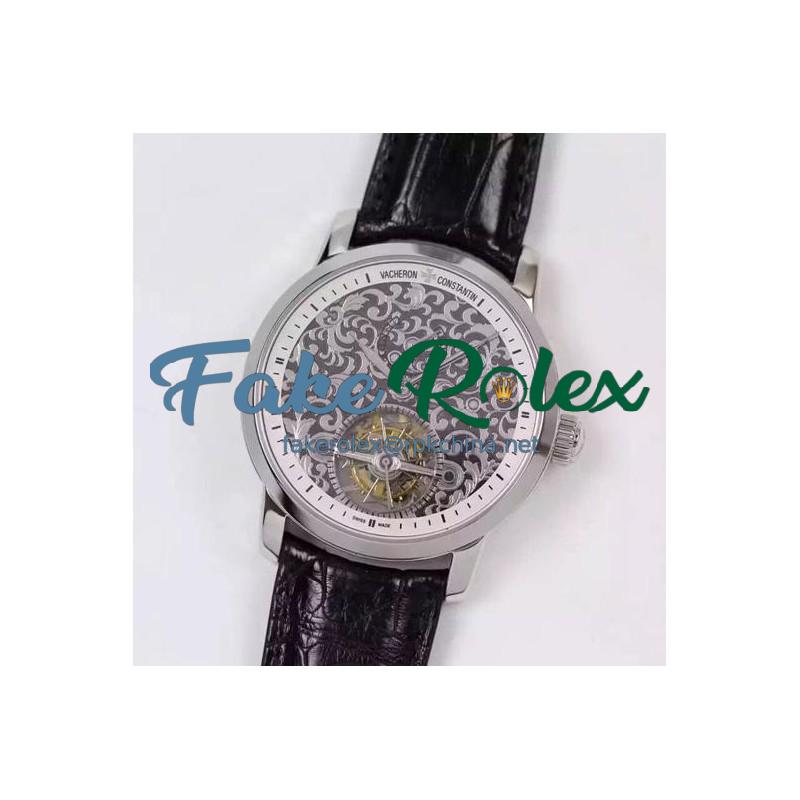 Replica Vacheron Constantin Patrimony Tourbillon Stainless Steel White Dial Swiss Tourbillon