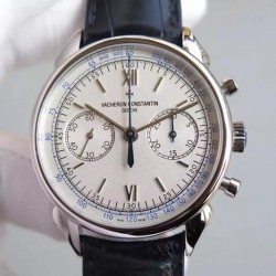 Replica Vacheron Constantin Patrimony Traditionnelle Stainless Steel White Dial Swiss Lemania