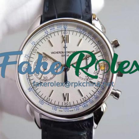 Replica Vacheron Constantin Patrimony Traditionnelle Stainless Steel White Dial Swiss Lemania