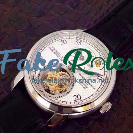 Replica Vacheron Constantin Patrimony Carrousel Tourbillon Stainless Steel White Dial Swiss Carrousel Tourbillon