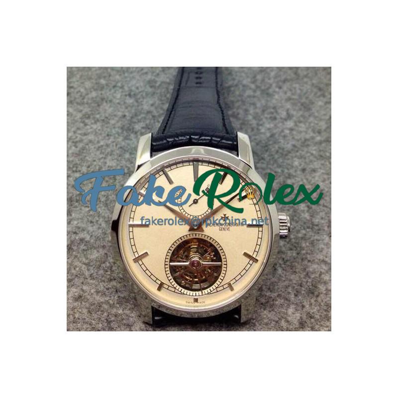 Replica Vacheron Constantin Patrimony Tourbillon Stainless Steel White Dial Swiss Tourbillon