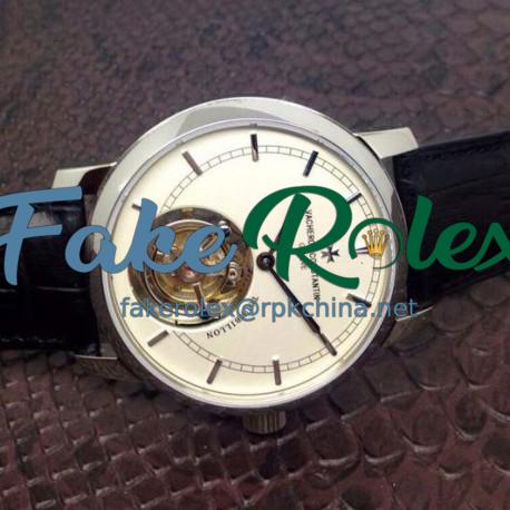 Replica Vacheron Constantin Patrimony Tourbillon Stainless Steel White Dial Swiss Tourbillon