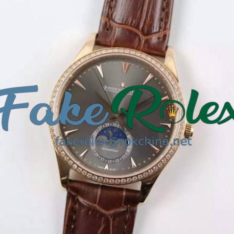 Replica Jaeger-LeCoultre Master Ultra Thin Moon Rose Gold Gray Dial Swiss JLC 925