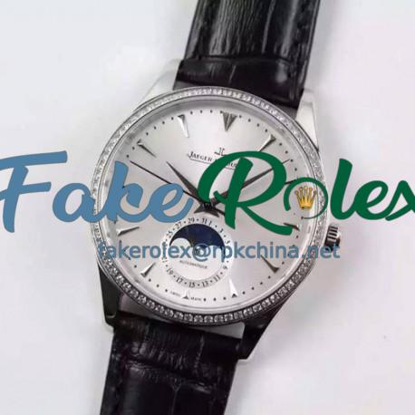 Replica Jaeger-LeCoultre Master Ultra Thin Moon Stainless Steel White Dial Swiss JLC 925