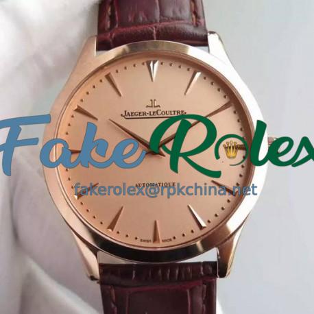 Replica Jaeger-LeCoultre Master Ultra Thin Rose Gold Gold Dial Swiss JLC 898C