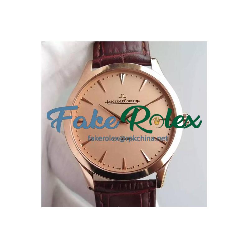 Replica Jaeger-LeCoultre Master Ultra Thin Rose Gold Gold Dial Swiss JLC 898C