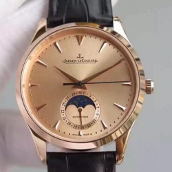 Replica Jaeger-LeCoultre Master Ultra Thin Moon Rose Gold Gold Dial Swiss JLC 925