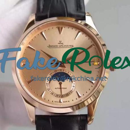 Replica Jaeger-LeCoultre Master Ultra Thin Moon Rose Gold Gold Dial Swiss JLC 925