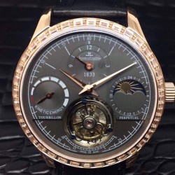 Replica Jaeger-LeCoultre Master Grande Tradition Tourbillon Rose Gold & Diamonds Black Dial Swiss Tourbillon