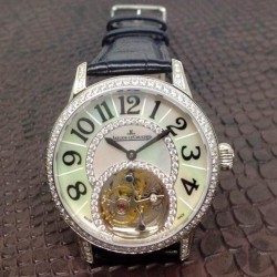 Replica Jaeger-LeCoultre Rendez Vous Tourbillon Stainless Steel & Diamonds Diamonds & Pearl Dial Swiss Tourbillon