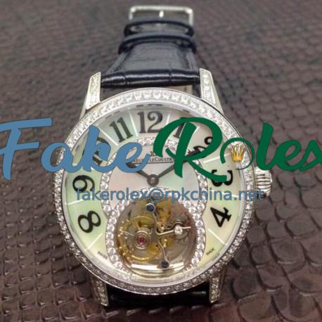 Replica Jaeger-LeCoultre Rendez Vous Tourbillon Stainless Steel & Diamonds Diamonds & Pearl Dial Swiss Tourbillon