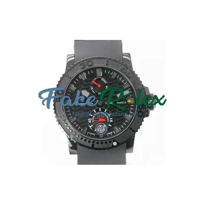 Replica Ulysse Nardin Maxi Marine Diver PVD Black Dial Swiss 2824