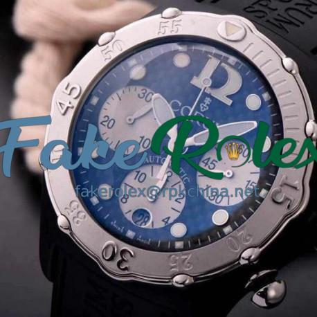 Replica Corum Bubble Midnight Chronograph PVD Carbon Fiber Dial Swiss 7750