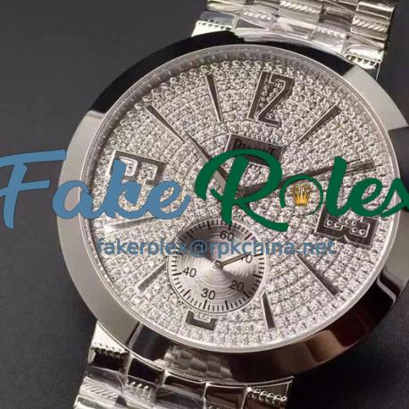 Replica Piaget Dancer Stainless Steel Diamonds Dial Swiss 2824