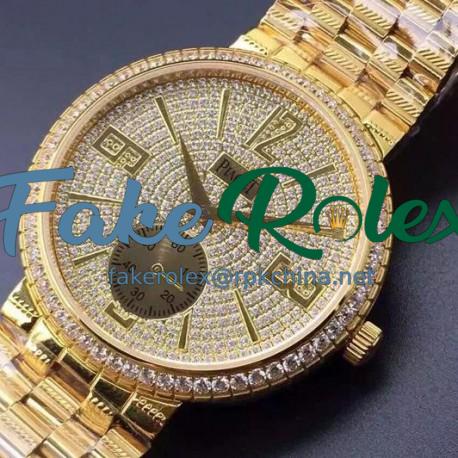 Replica Piaget Dancer Yellow Gold Diamonds Dial Swiss 2824