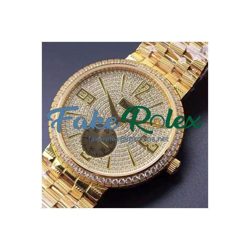 Replica Piaget Dancer Yellow Gold Diamonds Dial Swiss 2824