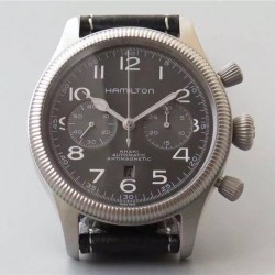 Replica Hamilton Khaki Pilot Pioneer Stainless Steel Black Dial Swiss 7750