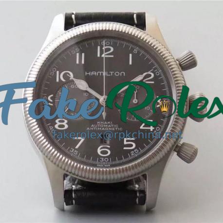 Replica Hamilton Khaki Pilot Pioneer Stainless Steel Black Dial Swiss 7750