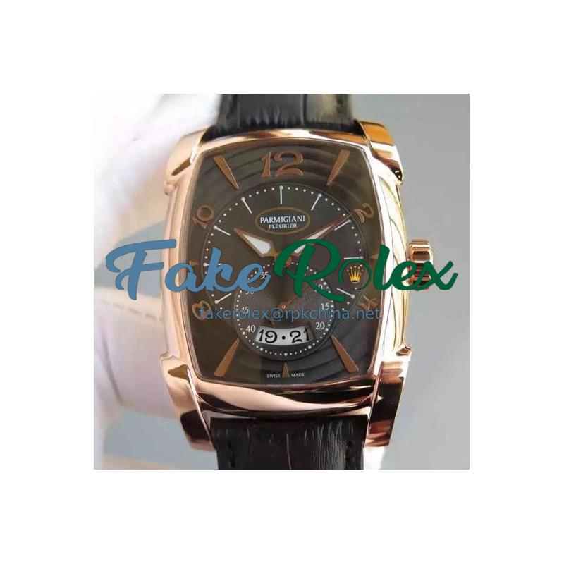 Replica Parmigiani Fleurier Kalpa Grande Rose Gold Black Dial Swiss 331