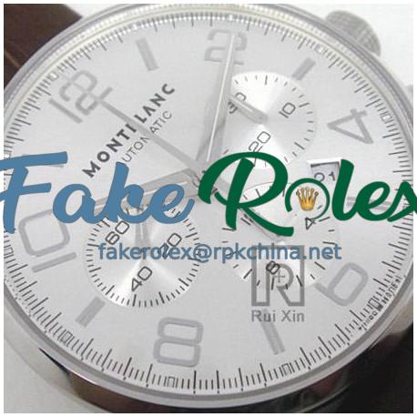 Replica Montblanc Timewalker Chronograph Stainless Steel Stainless Steel Markers White Dial Swiss 7750