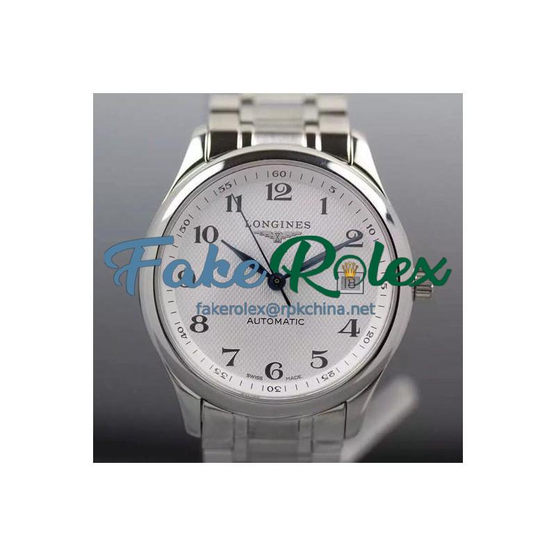 Replica Longines Master Collection Stainless Steel White Dial Swiss 2824-2