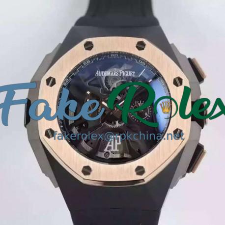 Replica Audemars Piguet Royal Oak Concept Laptimer Michael Schumacher PVD Skeleton Dial Swiss Quartz 2713