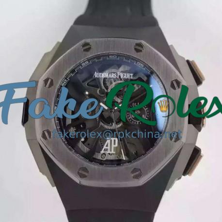 Replica Audemars Piguet Royal Oak Concept Laptimer Michael Schumacher PVD Skeleton Dial Swiss Quartz 2713