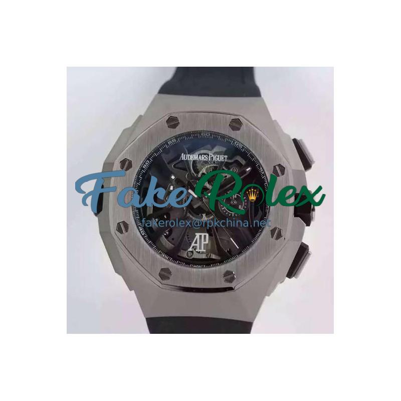 Replica Audemars Piguet Royal Oak Concept Laptimer Michael Schumacher Stainless Steel Skeleton Dial Swiss Quartz 2713