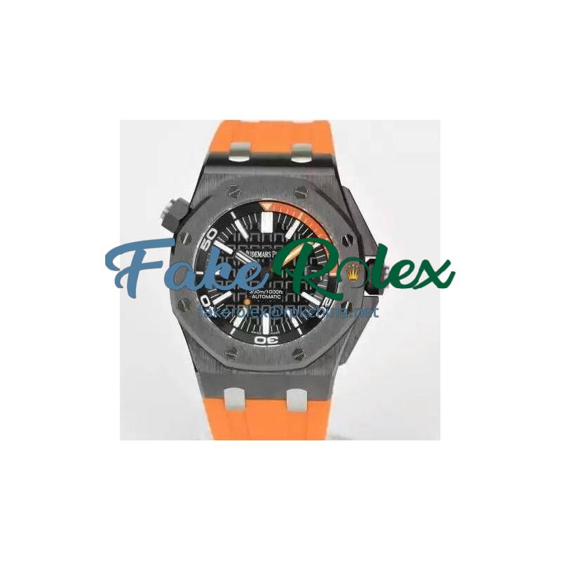 Replica Audemars Piguet Royal Oak Offshore Diver 15707 Ceramic Black Dial Swiss 3120