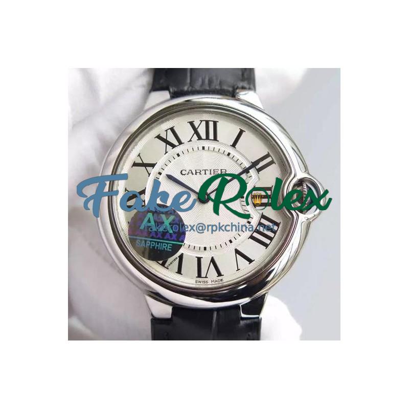 Replica Cartier Ballon Bleu Stainless Steel White Dial Swiss 2836-2