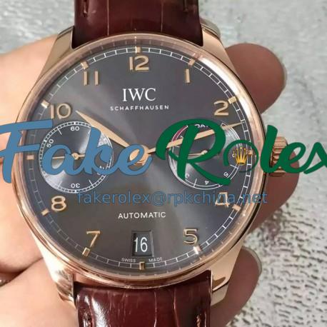 Replica IWC Portuguese IW500702 Rose Gold Gray Dial Swiss 52010