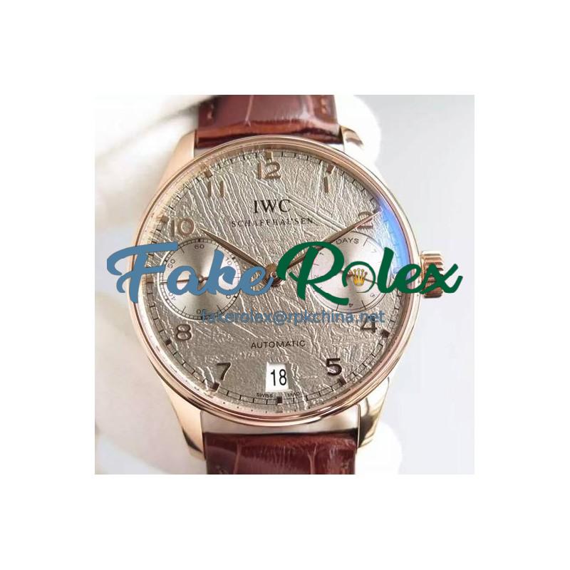 Replica IWC Portuguese IW5001 Rose Gold Gray Dial Swiss 52010