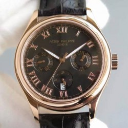 Replica Patek Philippe Annual Calendar 5035R Rose Gold Black Dial Swiss PP 315SQA