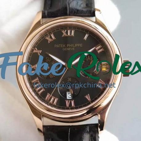 Replica Patek Philippe Annual Calendar 5035R Rose Gold Black Dial Swiss PP 315SQA