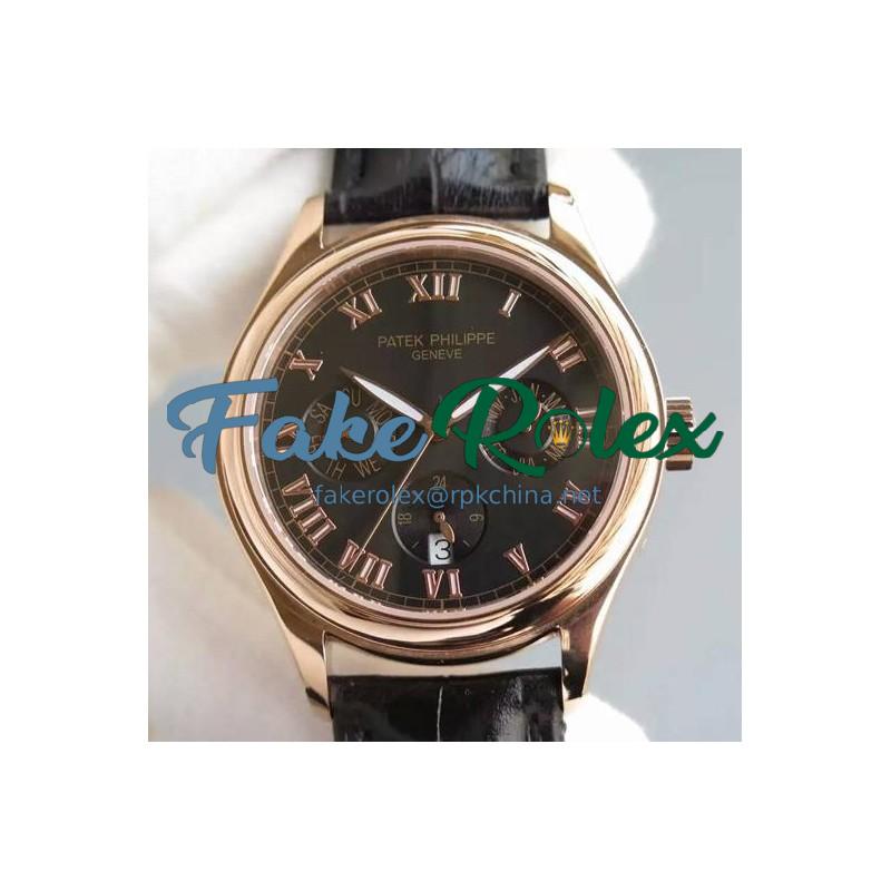 Replica Patek Philippe Annual Calendar 5035R Rose Gold Black Dial Swiss PP 315SQA