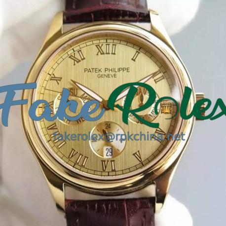 Replica Patek Philippe Annual Calendar 5035J Yellow Gold Gold Dial Swiss PP 315SQA