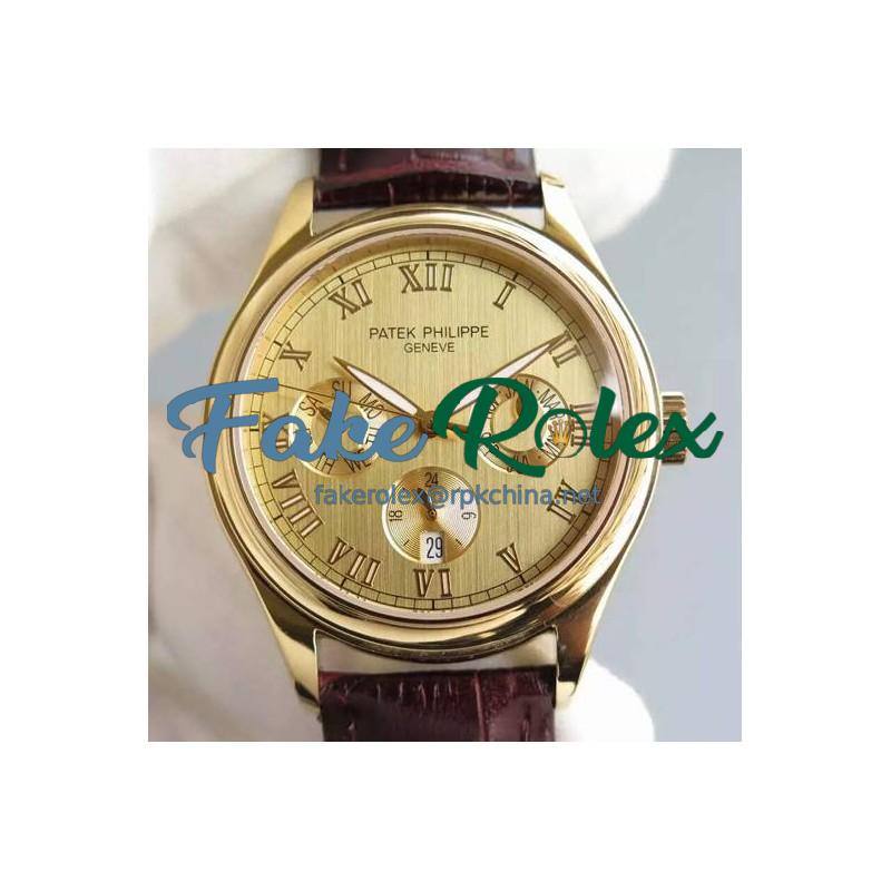 Replica Patek Philippe Annual Calendar 5035J Yellow Gold Gold Dial Swiss PP 315SQA