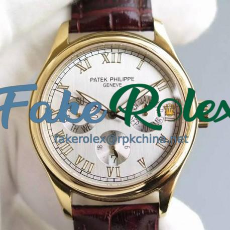 Replica Patek Philippe Annual Calendar 5035J Yellow Gold White Dial Swiss PP 315SQA