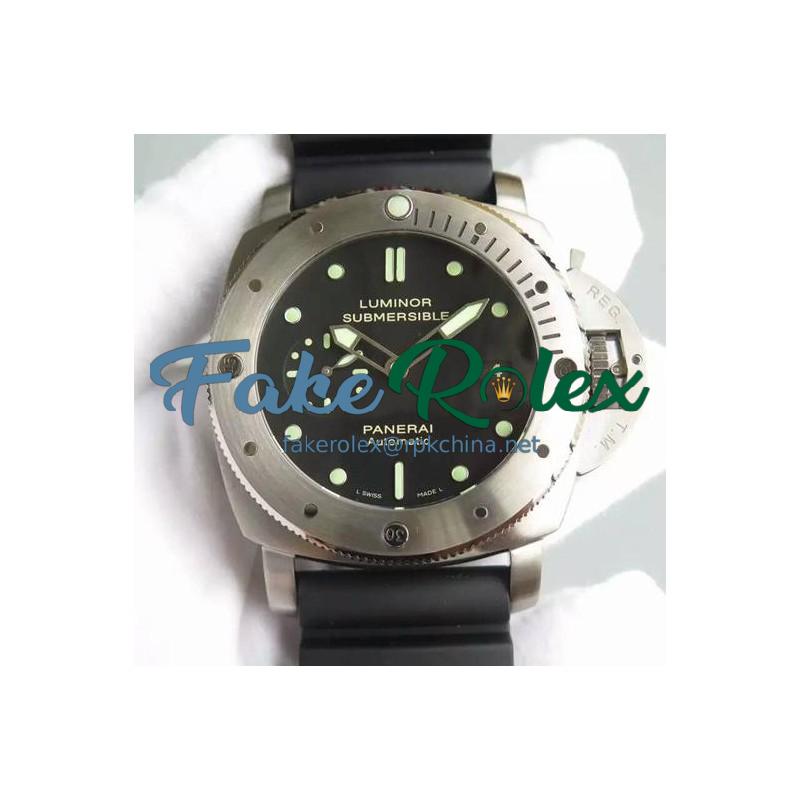 Replica Panerai Luminor Submersibe 1950 PAM 305 Titanium Black Dial Swiss P9000