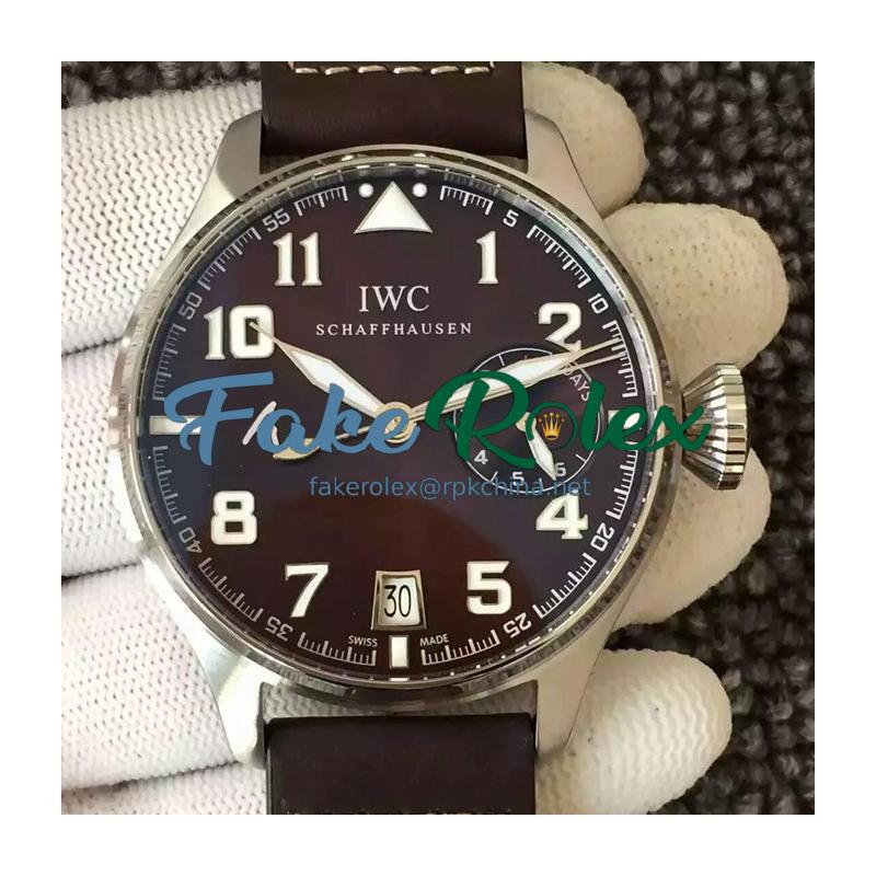 Replica IWC Big Pilot Antoine De Saint Exupery IW500422 Stainless Steel Brown Dial Swiss 521111