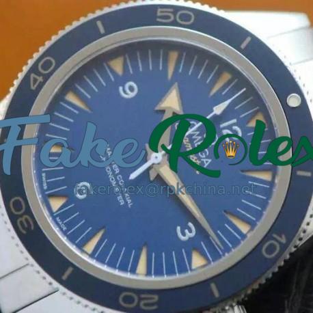 Replica Omega Seamaster 300 Stainless Steel Blue Dial Swiss 8400