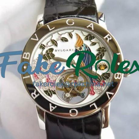 Replica Bvlgari Il Giardino Tropicale Stainless Steel Parrot Dial Swiss Tourbillon