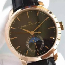 Replica Girard Perregaux 1966 Rose Gold Black Dial Swiss GP 033MO