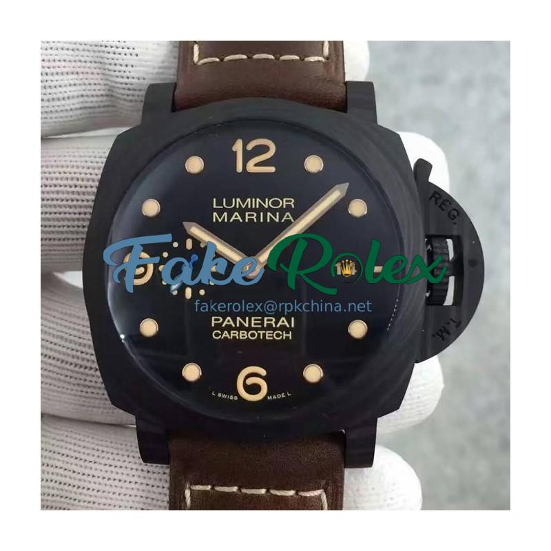 Replica Panerai Luminor Marina 1950 PAM 661 Carbotech Black Dial Swiss P9010