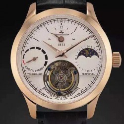 Replica Jaeger-LeCoultre Master Grande Tradition Tourbillon 24K Rose Gold Plated White Dial Swiss Tourbillon