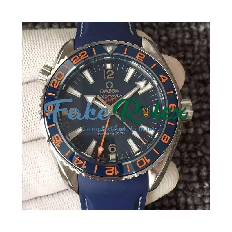 Replica Omega Seamaster Planet Ocean GMT Good Planet Foundation Stainless Steel Blue Dial Swiss 8605