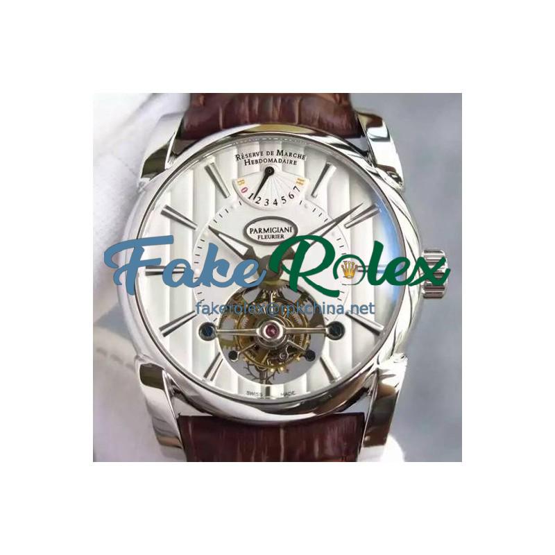 Replica Parmigiani Fleurier Tonda Tourbillon Stainless Steel White Dial Swiss Tourbillon