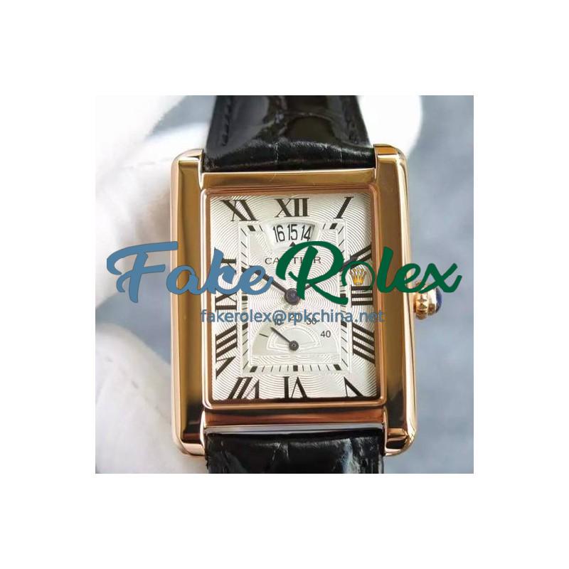 Replica Cartier Tank Louis Cartier Extra Large W1560003 Rose Gold White Dial Swiss 2824-2