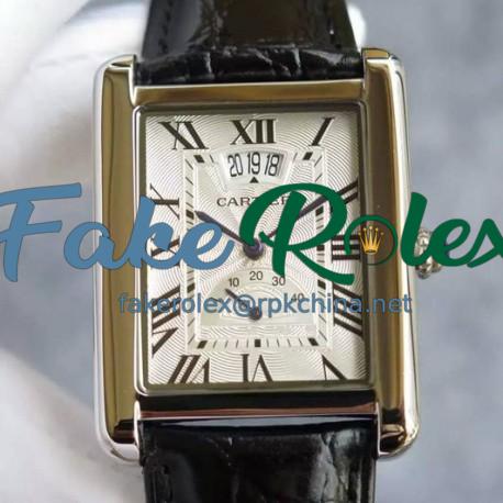 Replica Cartier Tank Louis Cartier Extra Large W1560003 Stainless Steel White Dial Swiss 2824-2